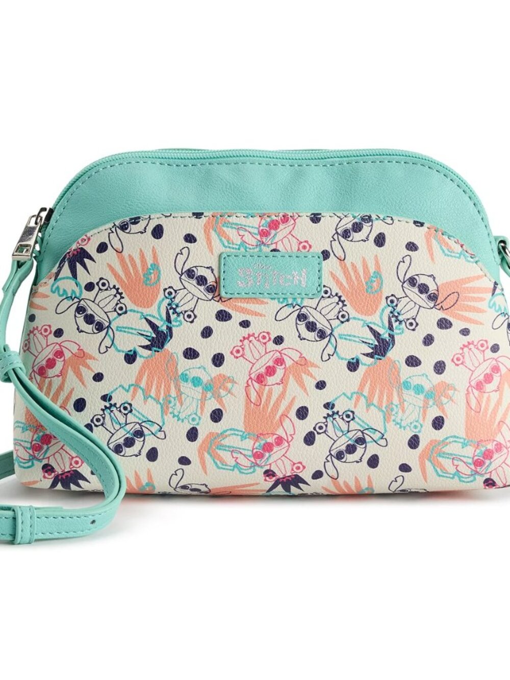 Disney's Stitch Outlines Tropical Print Crossbody Bag NWT